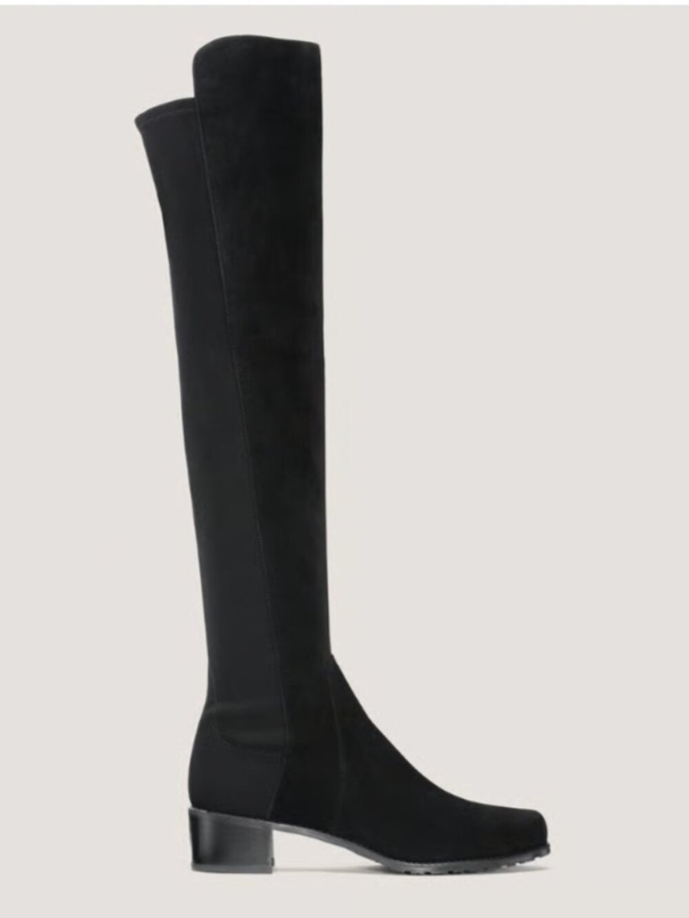 Stuart Weitzman Black Suede Over-the-Knee Boots
